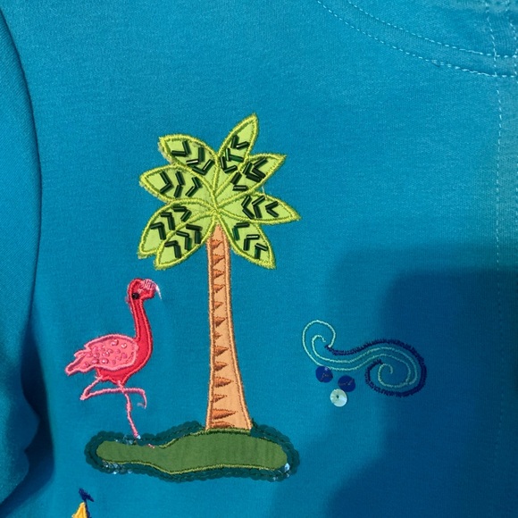 Michael Simon cotton knit button front top cardigan. Look at all photos. - Picture 5 of 9